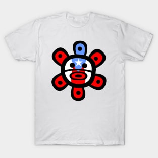 Puerto Rico Taino Sun Boricua Flag T-Shirt